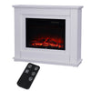 Freestanding Electric Fire Inset Fireplace Wood Mantel Surround Log Flame Heater