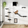 Wall Mounted Cat Tree Cat Shelf Set, Cat Wall Furniture with Cat Hammocks Indoor