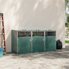Triple Wheelie Bin Storage Metal Store Cover Garden Rubbish Dustbin SortingHouse