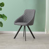 Set of 2 Faux Leather/Suede Dining Chairs Metal Legs Reception Restaurant Chair