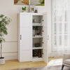 4-Tier Freestanding Floor Cabinet with Door-White