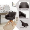 Modern Swivel Accent Chair Set of 2 Ergonomic Armchairs Home Writing Desk Chairs