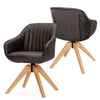 Modern Swivel Accent Chair Set of 2 Ergonomic Armchairs Home Writing Desk Chairs