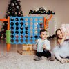 Giant 4 in a Row Game Jumbo Connect 4 Games w/42 Rings Basketball Hoop-Orange