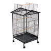 Metal Bird Cage Play Top Rolling Parrot Cage with Stand for Cockatiel Parakeets