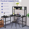 L-Shaped Corner Computer Desk Large PC Table Workstation with Storage Bookcase