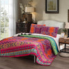 Bohemia Patchwork Bedspread Quilte Set Throw Rugs Bedding King Size Pillowcases