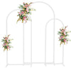 1.5M/1.8M/2M Wedding Arch Backdrop Stand Set of 3 White Metal Arched Frame Decor