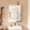 LED Bathroom Add sophistica w/ Demister Lights Touch Switch 3 Colors LED Storage