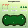 5 x 10 FT Indoor Outdoor Golf Putting Green Mat with 3 Holes-Green