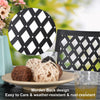 Garden Chair Set of 4 Black Stackable Waterproof Outdoor Dining Chairs Furniture