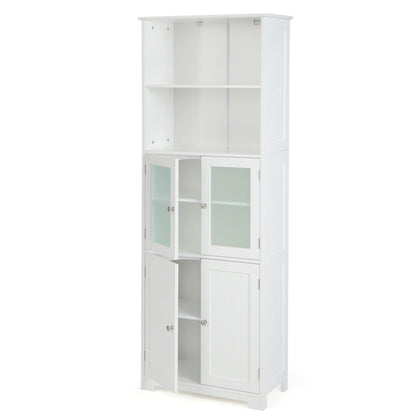 163cm Tall Bathroom Storage Cabinet Freestanding Kitchen Pantry Cupboard