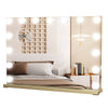 Hollywood Makeup Mirror Large Vanity Light Mirror with 15 Dimmable LED Bulb Gold