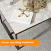 Marble Coffee Table Side End Table Home Office SHop Furniture Solid Metal Frame