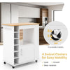 Kitchen Island Rolling Storage Cabinet Trolley Cart Shelves Cupboard Towel Rack