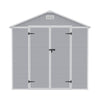 Garden Shed Double Windows 8 x 8 ft Grey Outdoor Apex Patio Plastic Storage Grey