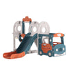 Kid Garden Swing Slide Climber Set Bus Driving Playset Basketball Playground Toy