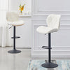 2 Pcs Faux Leather PU Bar Stools Diamond Seat Kitchen Modern Salon Pub Chairs