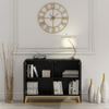 Modern Sideboard I 100cm I Black I Fluted Fronts I Gold Legs I Storage Cabinet