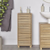 Bathroom Storage Cabinet, Oak Wood Effect Bathroom Floor Cabinet, VonHaus