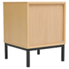 2 Drawers Wooden Bedside Cabinet Bedroom Furniture Storage Nightstand Metal Legs