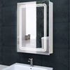 Led Illuminated Bathroom Mirror Cabinet With Shaver Socket Demister Touch Sensor