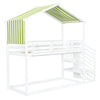 Bunk Bed House Cabin Bed 3FT Single Wooden Mid Sleeper Kids Unit With Stairs