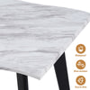 Morden White Dining Table Dining Room Kitchen Garden Table Metal Straight Legs