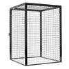 Lockable Gas Bottle Cage Collapsible Cylinder Storage Galvanise Steel Mesh Black