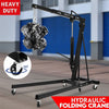 Hydraulic Folding Engine Crane Stand Hoist Lift Jack Wheels 2 Ton Workshop Tools