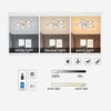 Ceiling Fan with Lighting LED Light Adjustable Wind Speed Remote Control UK