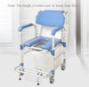High Quality Mobile Commode Shower Chair Mobility Disability Aid with Wheels