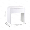Foldable Makeup Table Set Drawer Mirror Storage Makeup Room White Dressing Table