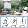 Folding Swing Egg Chair Hanging Chair Swing Basket Chair w/ Stand Cushion Pillow