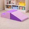 Toddler Soft Play Set Crawling and Climbing Soft Foam Structure-Purple