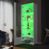 White High Gloss all Display Cabinet Cupboard Storage Sideboard with LED Lights