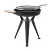 2 IN 1 Garden Charcoal BBQ Grill Fire Pit W/ Swivel Grill Handle & Cutting Board