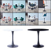 Single Pedestal Base Round Table Kitchen Dining Room Bistro Tables White/Black