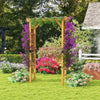 215 cm Garden Arch Wood Trellis for Climbing Plants-Orange