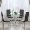 Set of 2 4 6 Dining Chairs Modern Faux Leather Padded Seat Home Kitchen Lounge