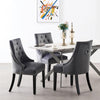 Velvet Dining Chair with Door Knocker Ring Windsor Dressing Room Chair 1/2/4/6