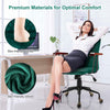 Velvet Rocking Chair Home Office Computer Desk Chair Adjustable Swivel Green
