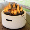 Cream Faux Concrete Round MgO Fire Pit Grill 18" BBQ Bowl Camping Heater Burner