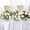 100cm White Flower Row for Wedding Wall Arrangement DIY Artificial Floral Arch