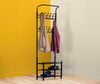 Industrial Coat Rack Vintage Shoe Stand Hallway Storage Bench Rustic Shelf Hooks