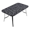 150cm Rectangular Garden Dining Table with Parasol Hole THICK Tempered Glass Top