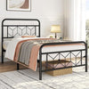 3ft Single Bed Frames, Sturdy Metal Platform Bed with Large Storage Bed Base