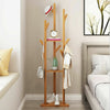 Garment Clothes Coat Rack Stand Wooden Tree Hanger Bag Hat Hook Holder Standing