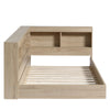 Wooden Storage Bed Frame With Slats and Shelves 3FT Single for Kids, Teenagers