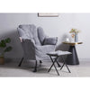 Fabric Lazy Chair with Footstool Relax Lounge Chair Accent Armchair Sofa Chair
